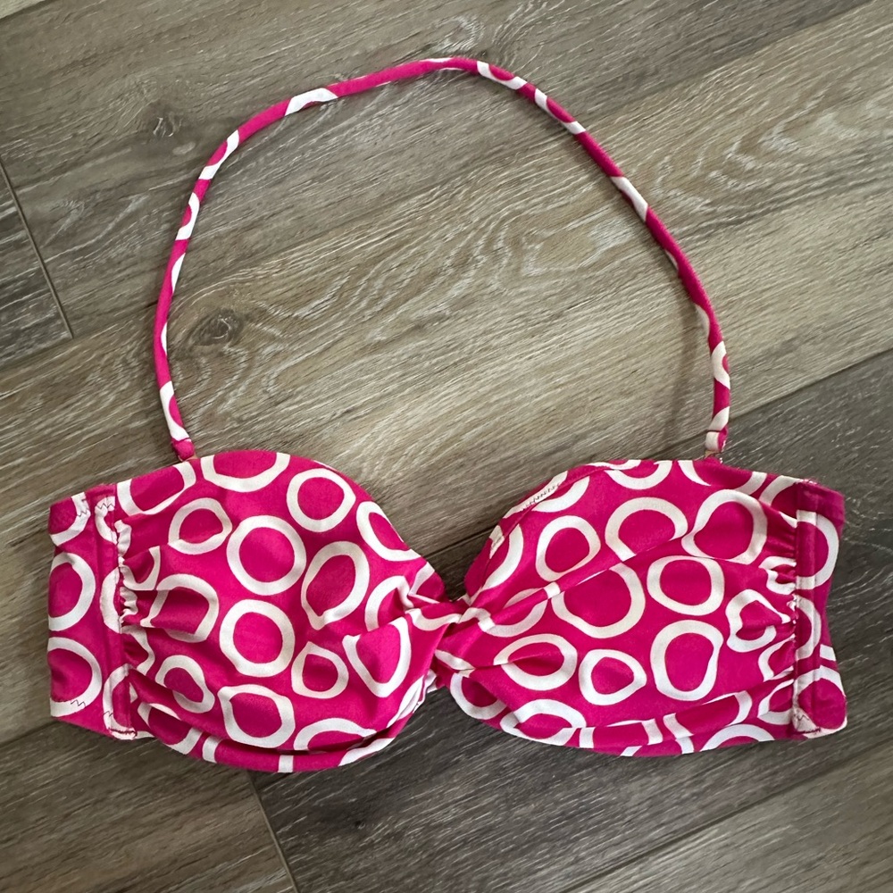 Victoria's Secret Pink and White Bikini Top